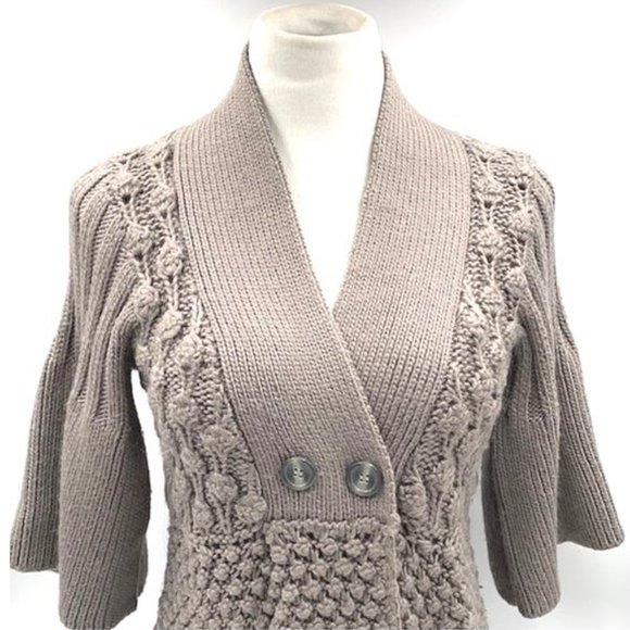 Design History Gray Knit Sweater Top 3/4 Sleeve - Picture 4 of 13